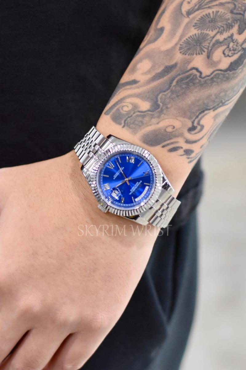 Mod Day-Date Blue - SKYRIM WRIST