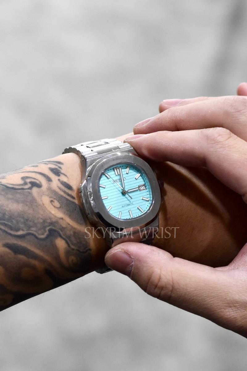 Mod Nautilus Silver Tiffany Blue - SKYRIM WRIST