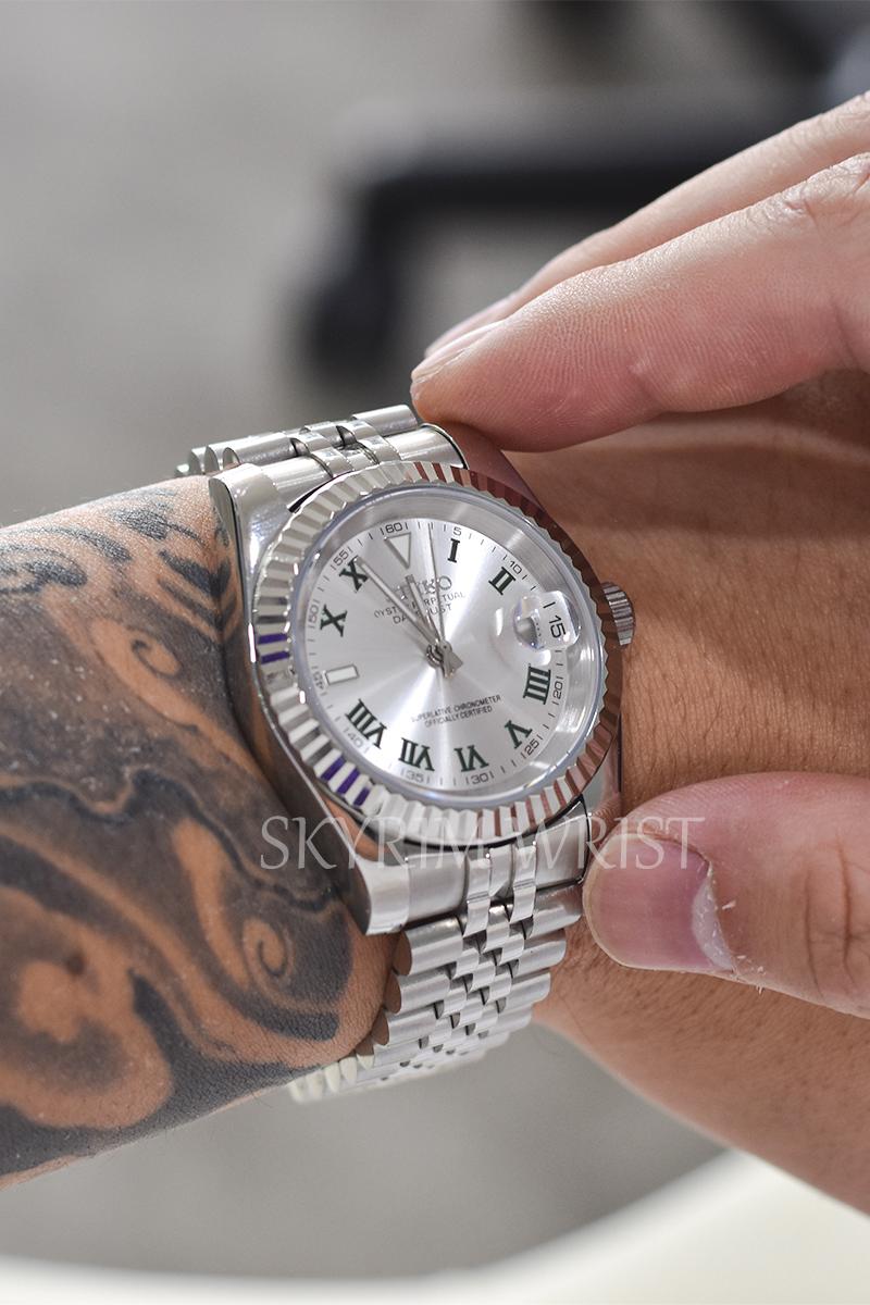 Mod Datejust Wimbledon Silver - SKYRIM WRIST