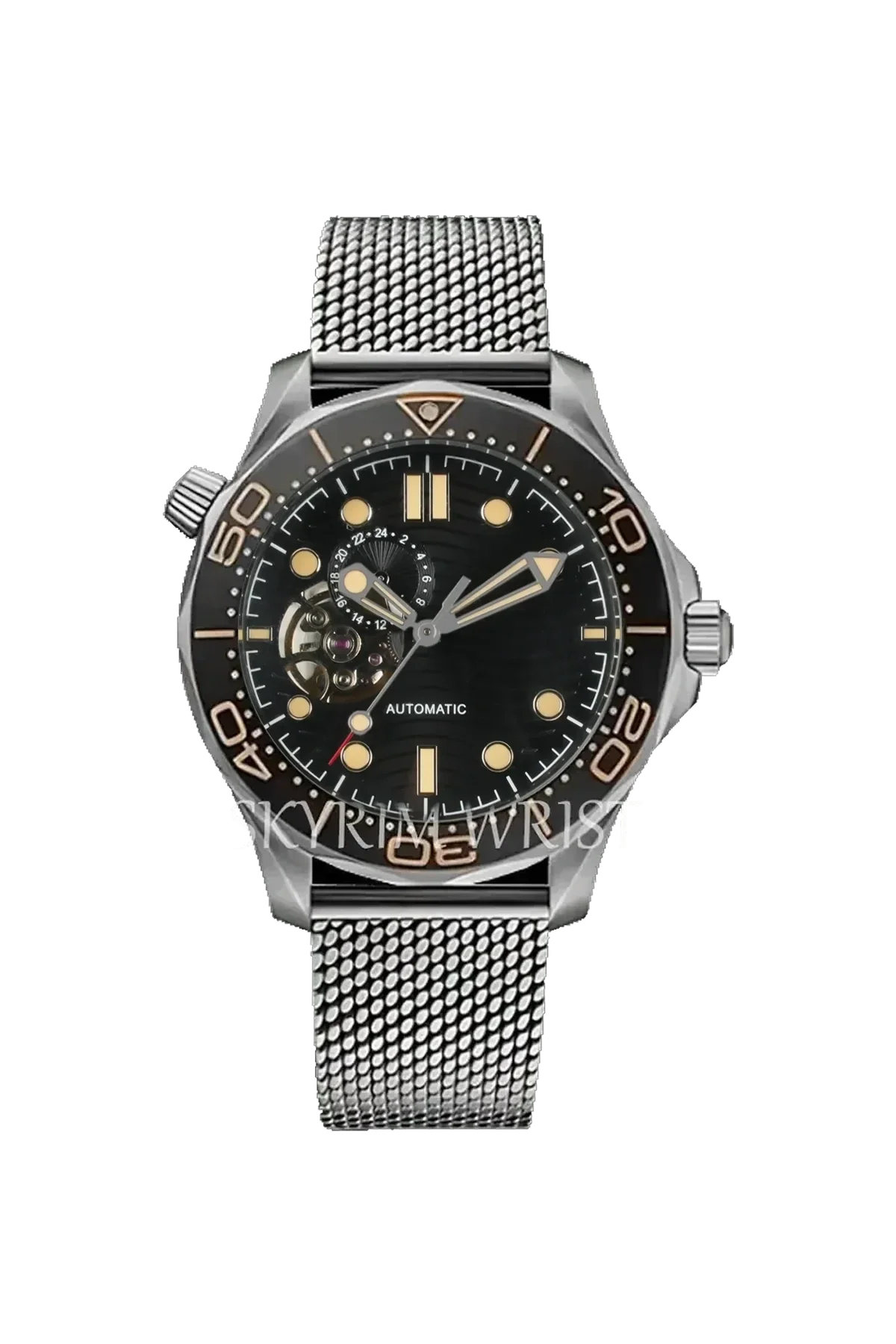 Mod Seamaster James Bond 007 Black Open-Heart - SKYRIM WRIST