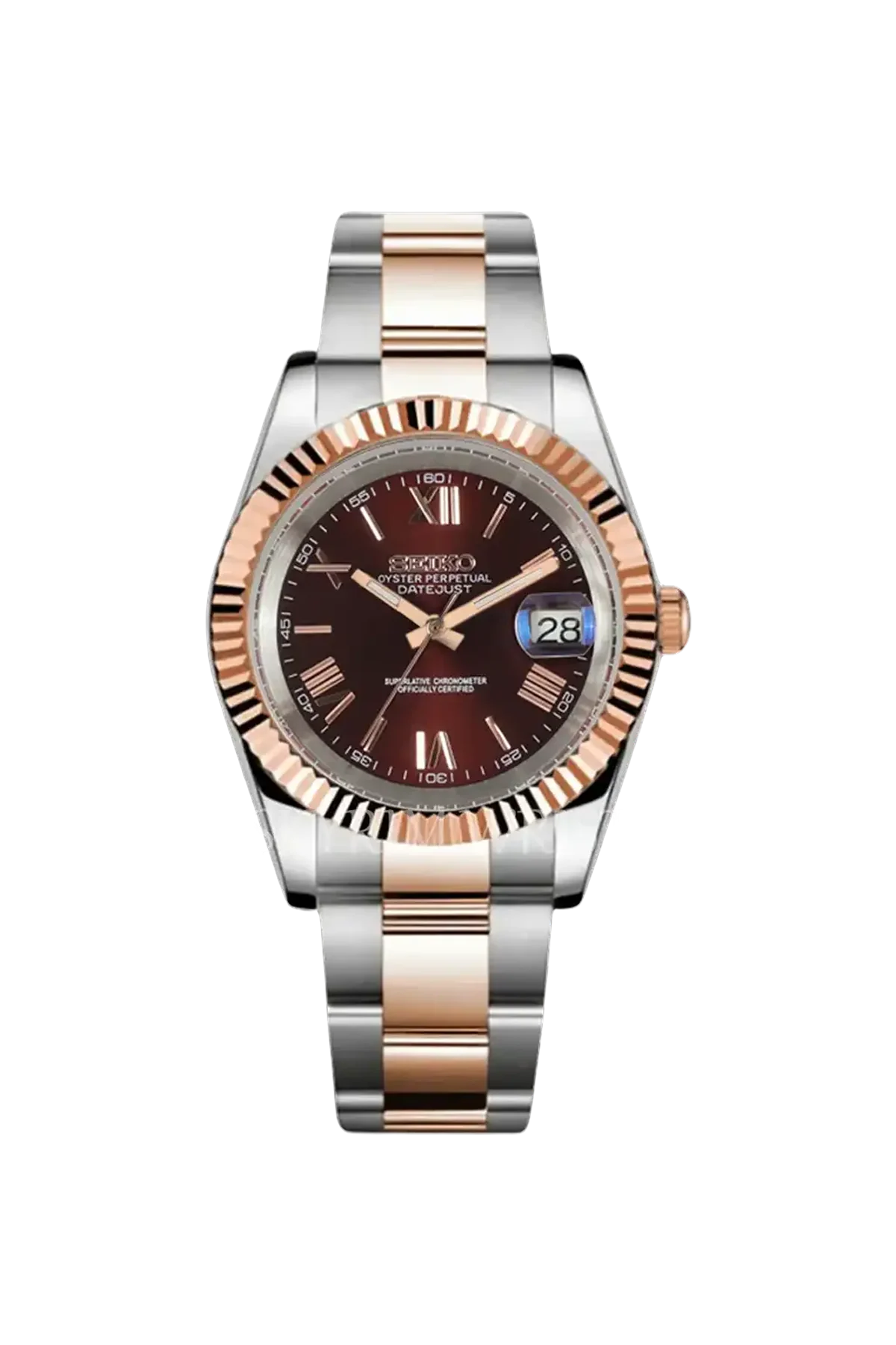Mod Datejust Two-Tone Rose Gold Red - SKYRIM WRIST
