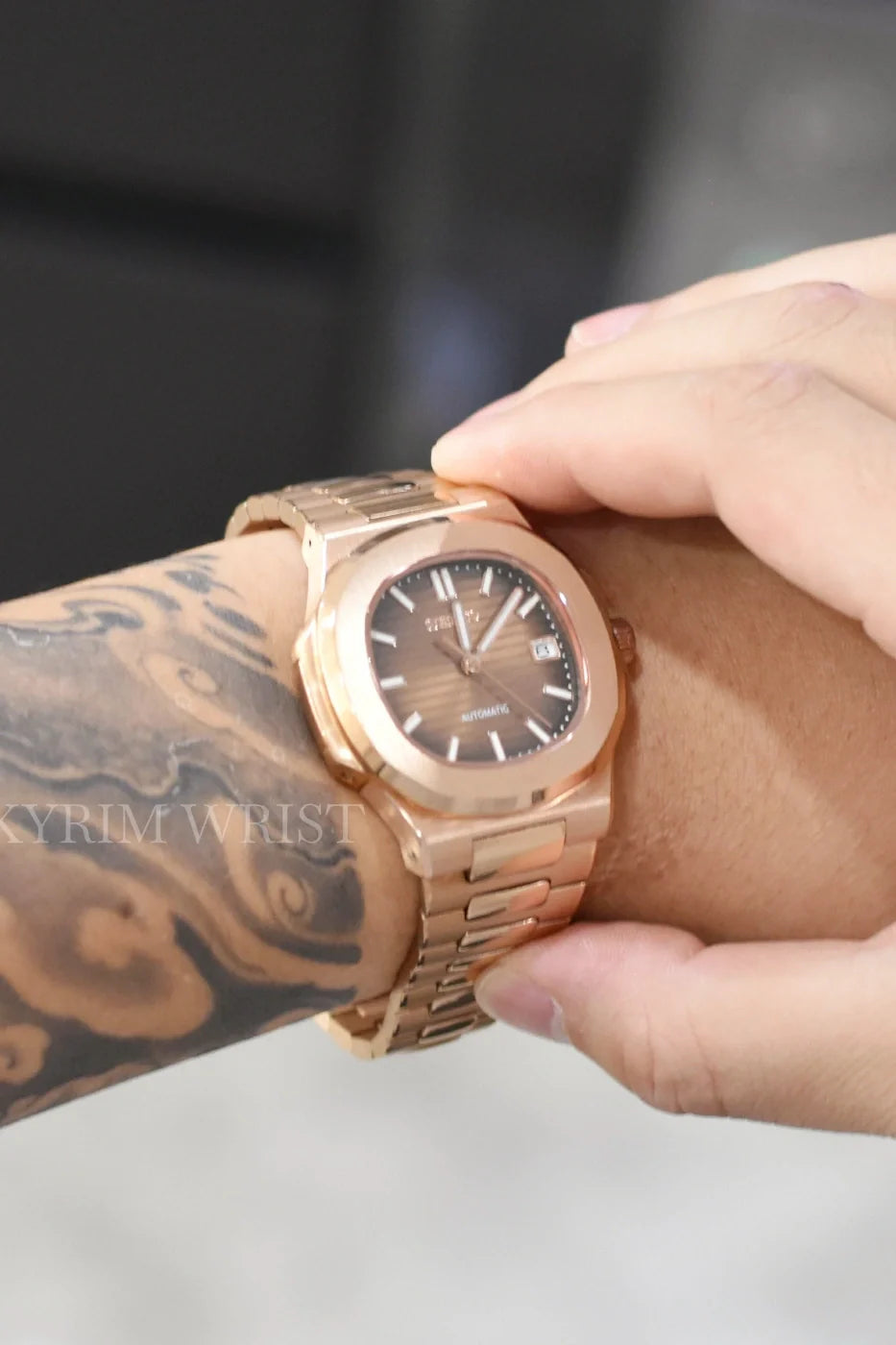 Mod Nautilus Rose Gold Brown - SKYRIM WRIST