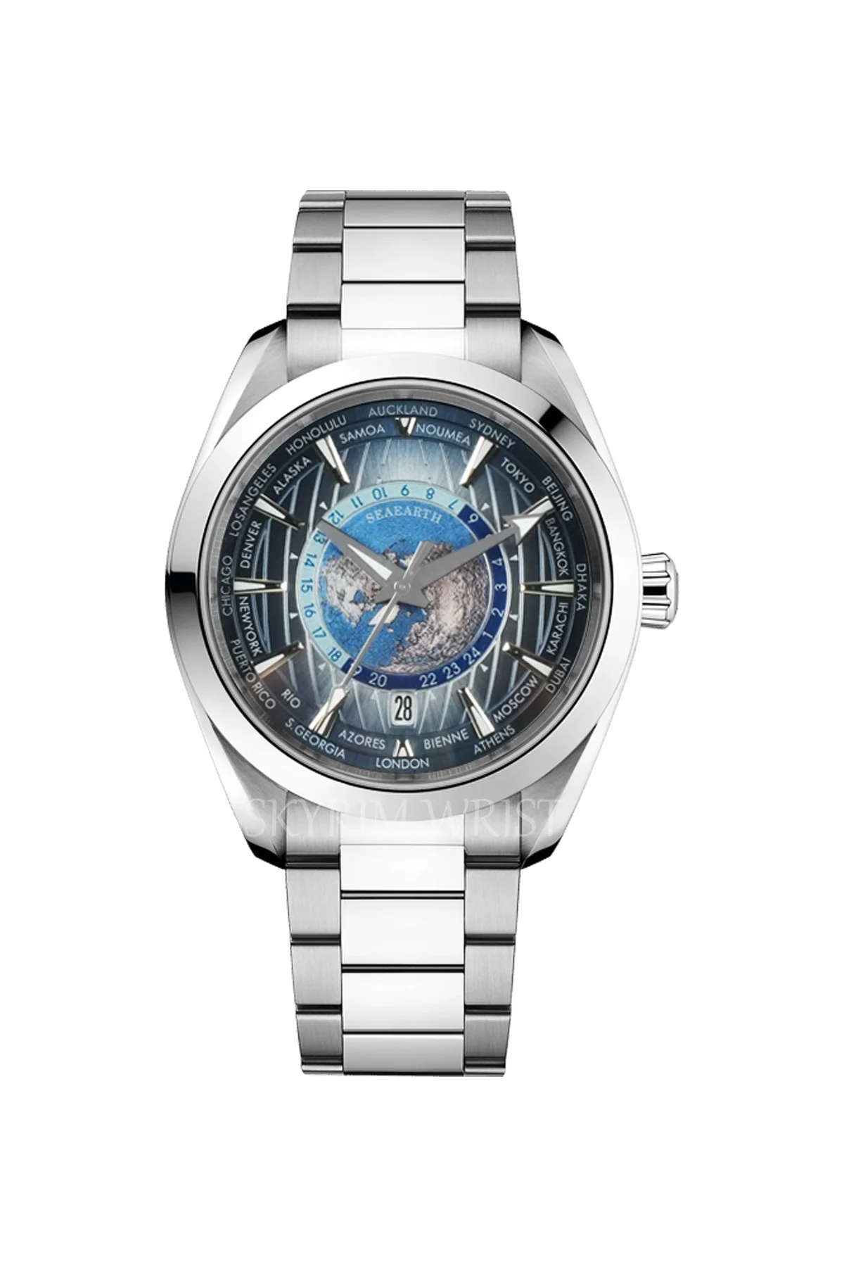 Mod Seamaster Aqua Terra Ocean Blue - SKYRIM WRIST 