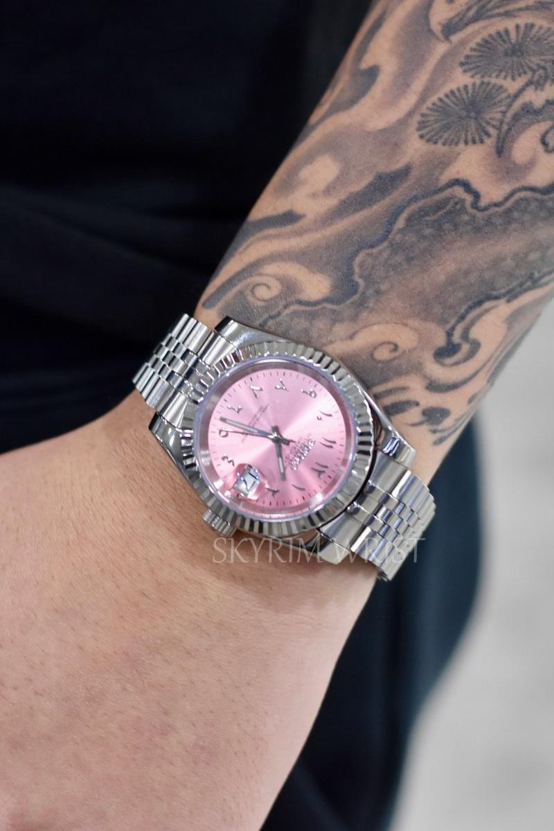 Mod Datejust Arabic Pink - SKYRIM WRIST 