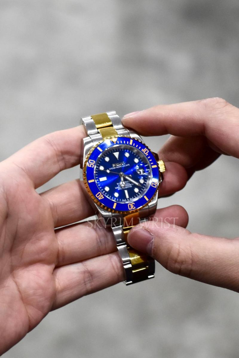 Mod Submariner Two-Tone Gold Blue - SKYRIM WRIST 