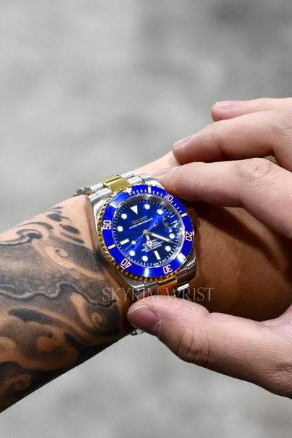 Mod Submariner Two-Tone Gold Blue - SKYRIM WRIST 