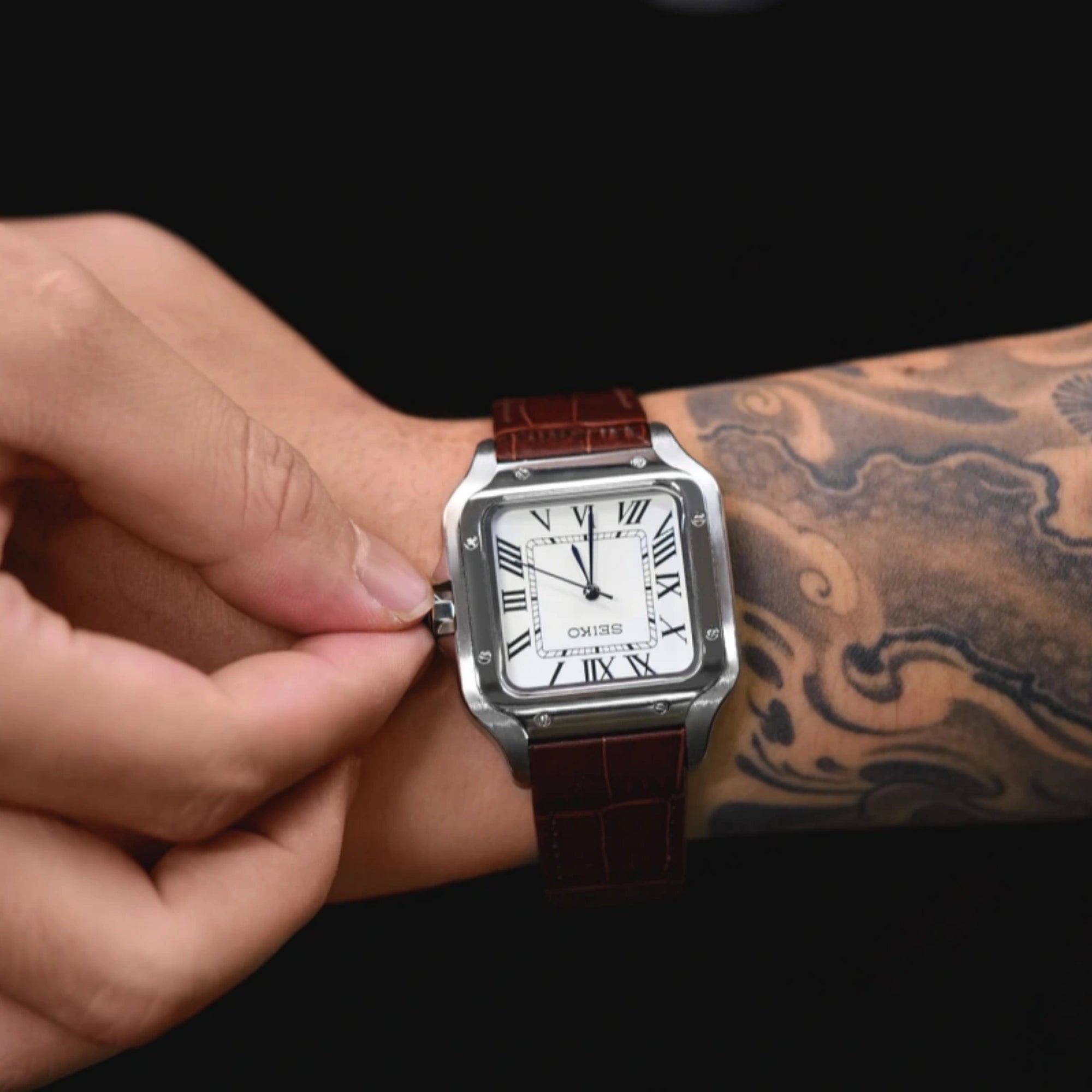 Santeiko Blanc Cuir Brun