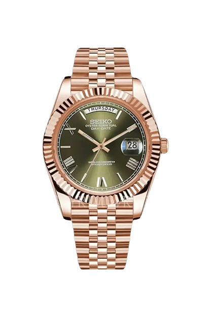 Mod Day-Date Rose Gold Green - SKYRIM WRIST 