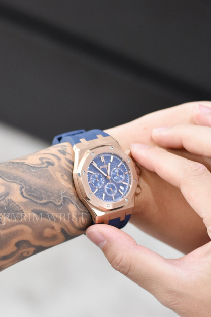 Mod Royal Oak Blue Gold Chrono - SKYRIM WRIST 