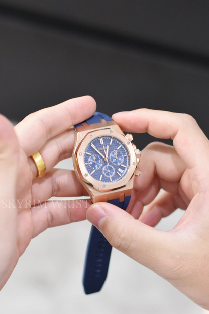 Mod Royal Oak Blue Gold Chrono - SKYRIM WRIST 