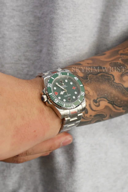 Mod Submariner - Card Master Green - SKYRIM WRIST 